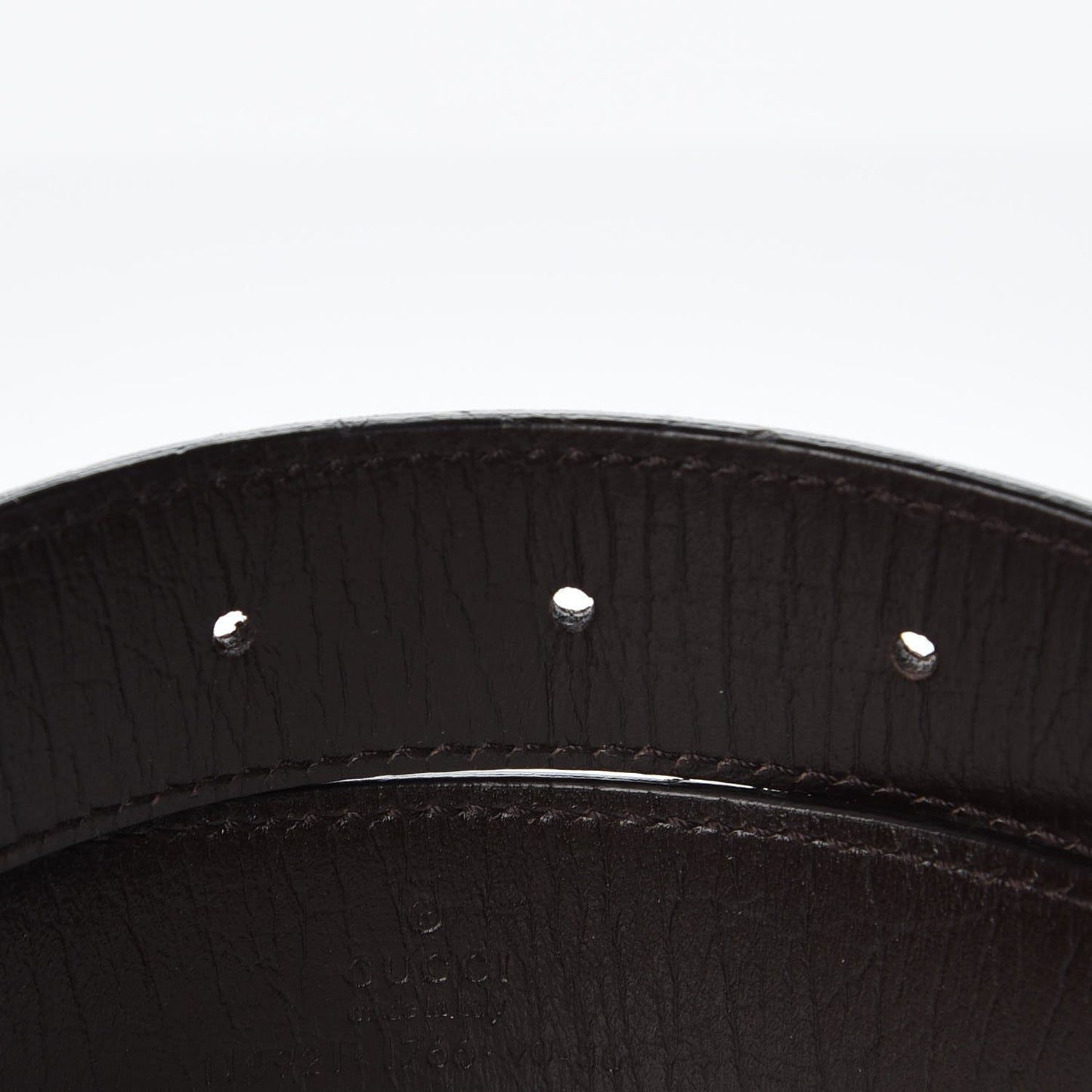 GG Supreme Monogram Plaque Belt 90 36 Dark Brown