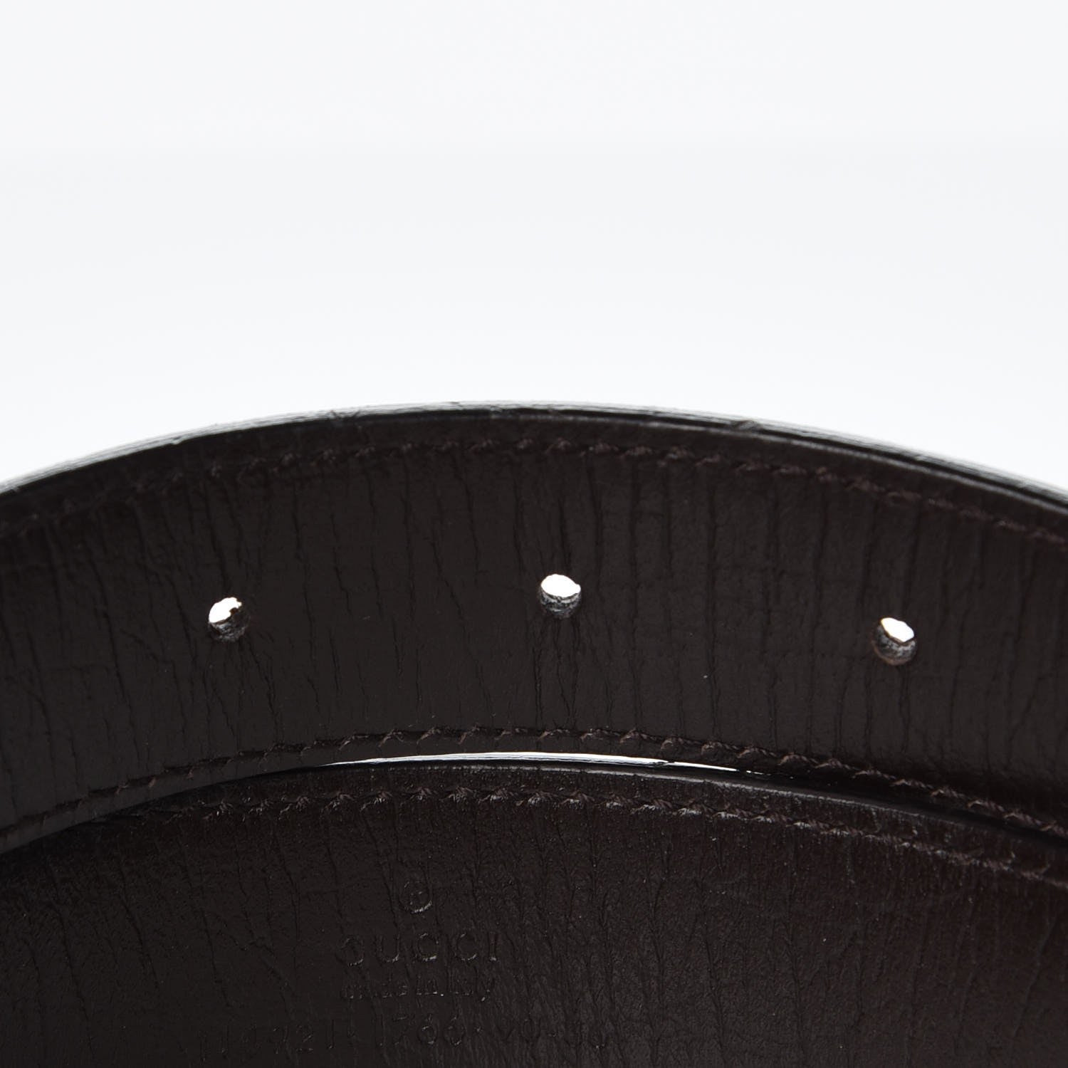 Gucci GG Supreme Monogram Plaque Belt 90 36 Dark Brown 5 of 6