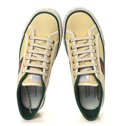 Gucci Old Tennis Tweed Web Mens 1977 Tennis Sneakers 8 Burro Mystic White 2 of 10