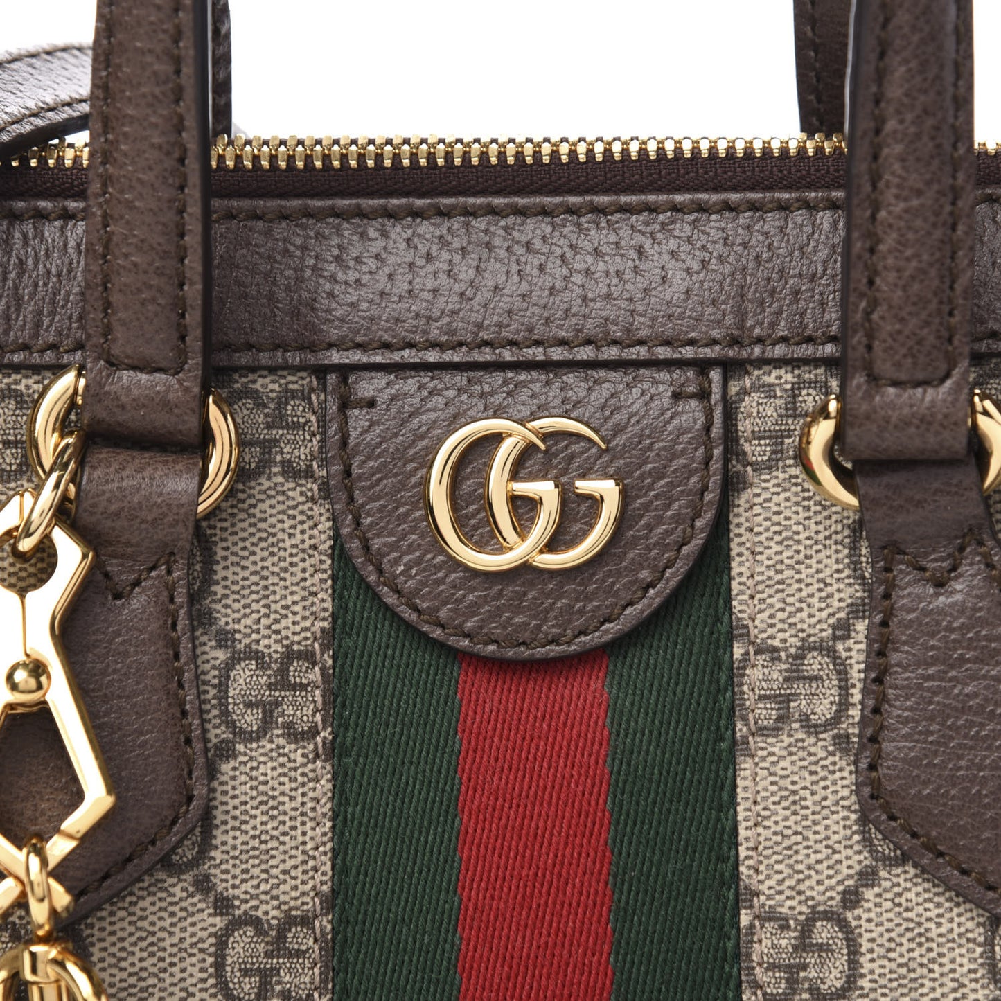 GG Supreme Monogram Small Ophidia Tote Bag Brown