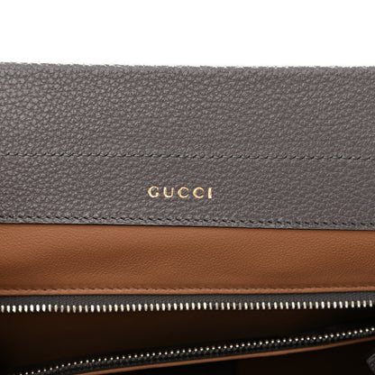Gucci Grainy Calfskin Small Zumi Top Handle Bag Dusty Grey 6 of 12