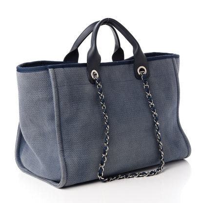 Chanel Canvas Medium Deauville Tote Blue 3 of 10