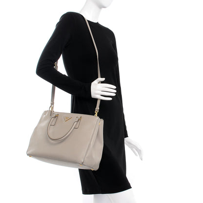 Prada Saffiano Medium Galleria Double Zip Tote Pomice 3 of 10