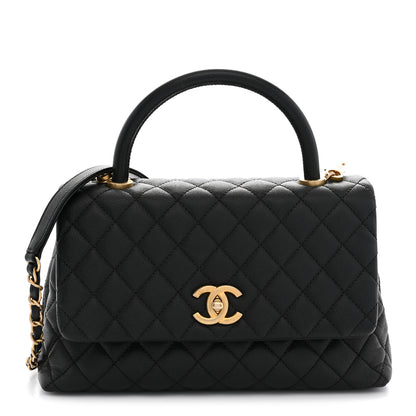 Chanel Caviar Quilted Small Coco Handle Flap Black 1 of 10
