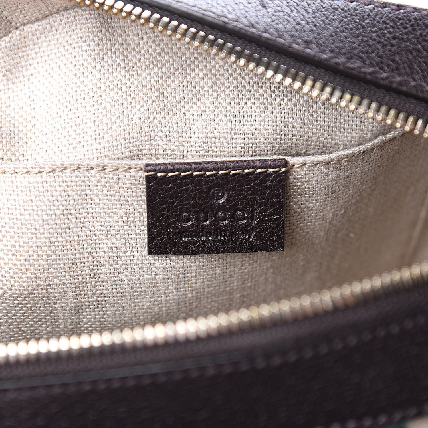 Gucci GG Supreme Monogram Web Small Webby Bee Shoulder Bag Dark Brown 5 of 8
