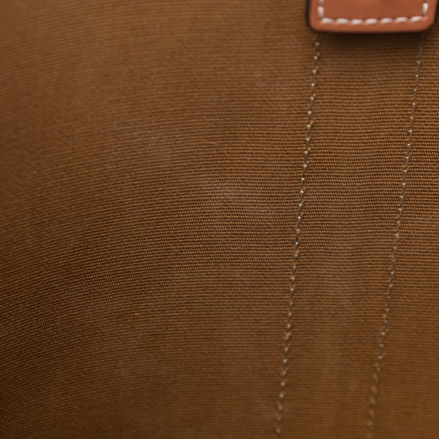 Triomphe Canvas Calfskin Small Bucket Bag Tan