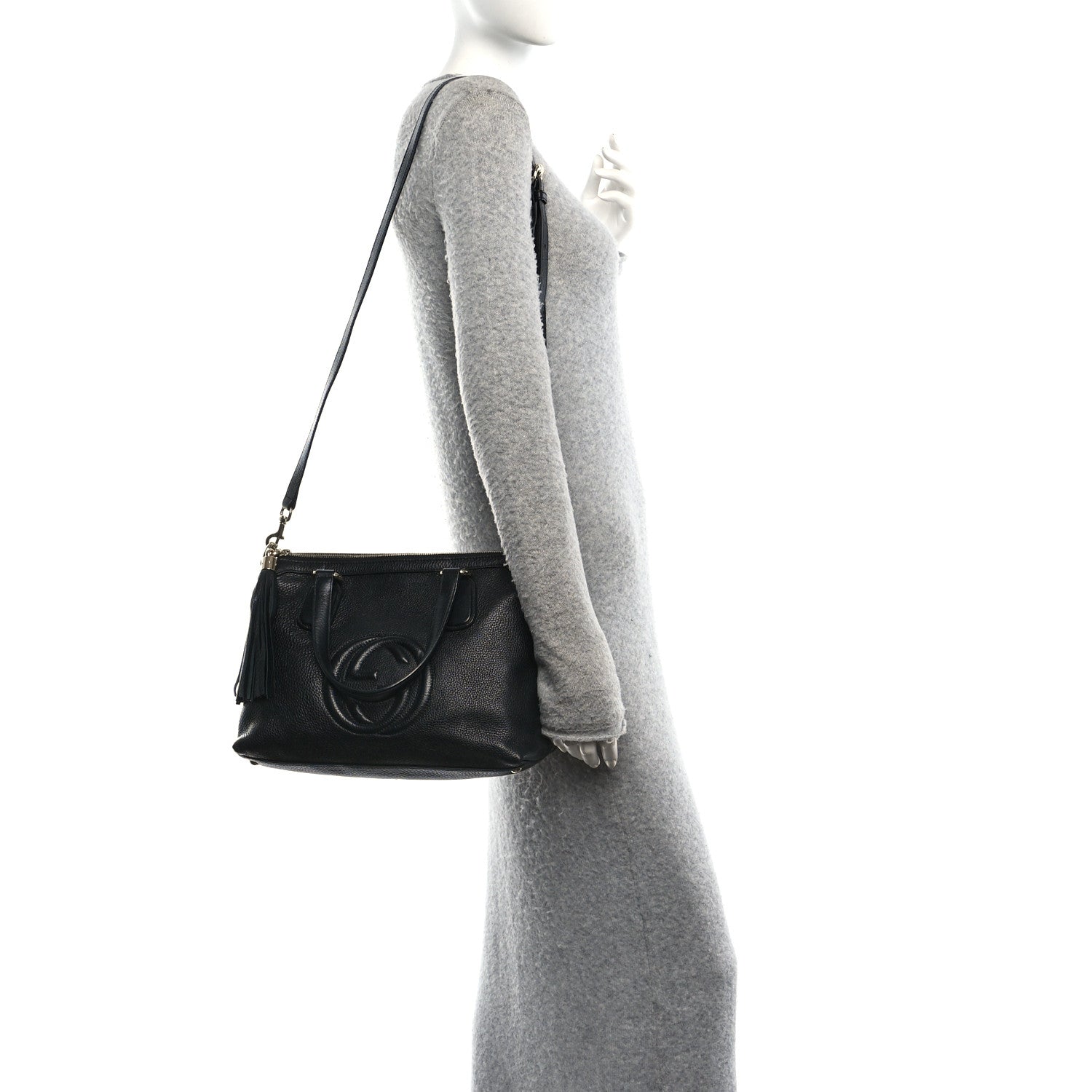 Gucci Cellarius Calfskin Small Soho Top Handle Satchel Black 2 of 11