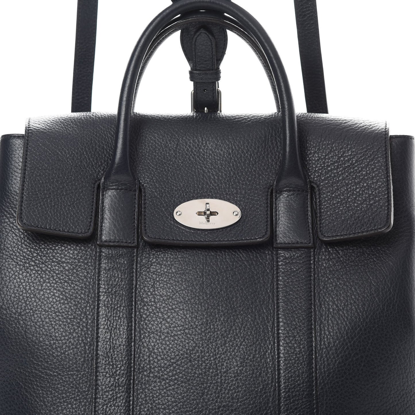 Classic Grain Calfskin Small Bayswater Backpack Midnight Blue