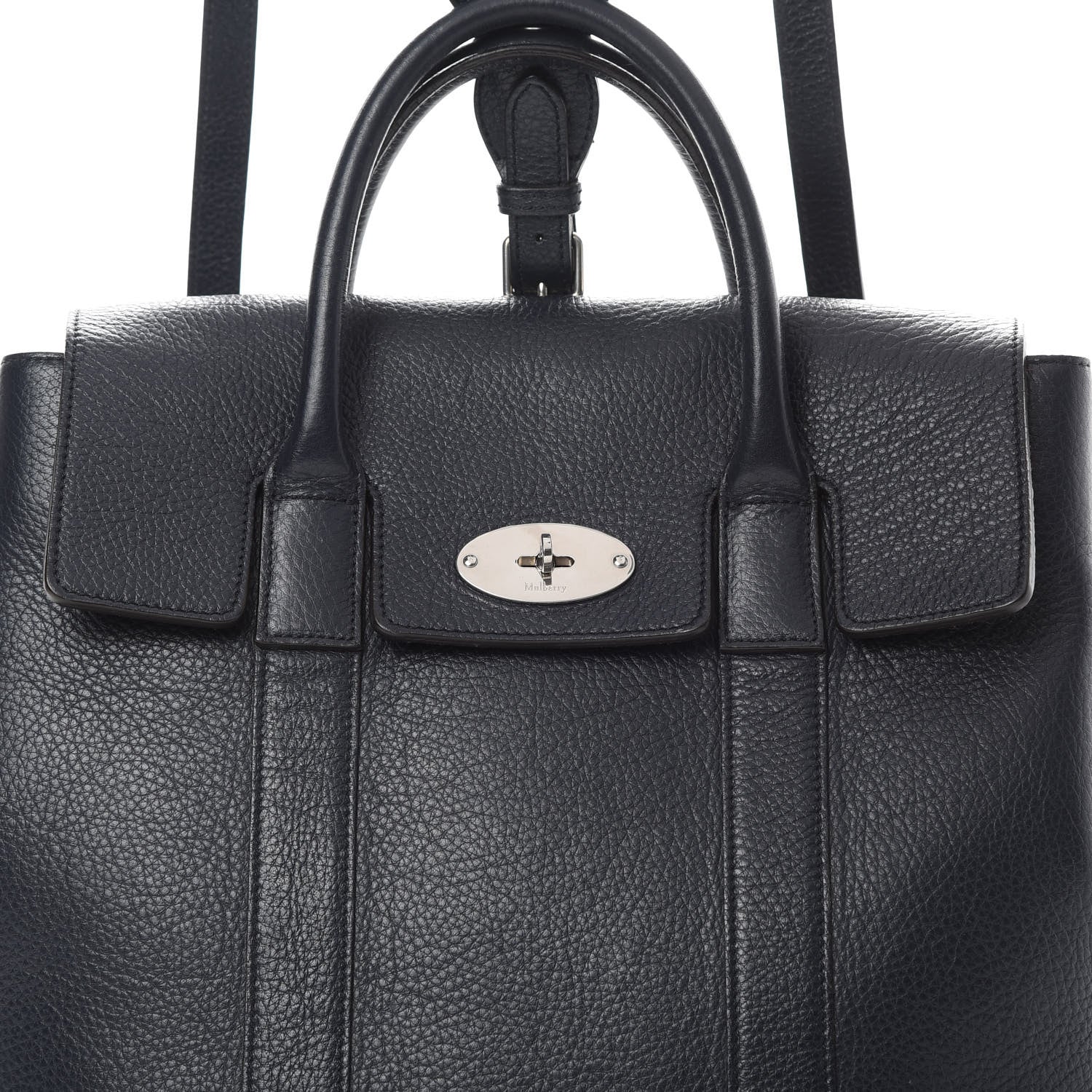 Mulberry Classic Grain Calfskin Small Bayswater Backpack Midnight Blue 7 of 17