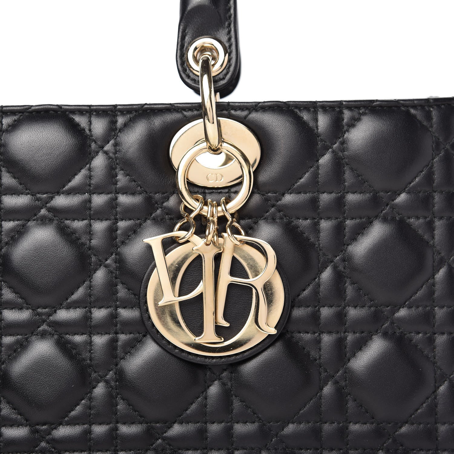 Christian Dior Lambskin Cannage Large Lady Dior Black 10 of 10