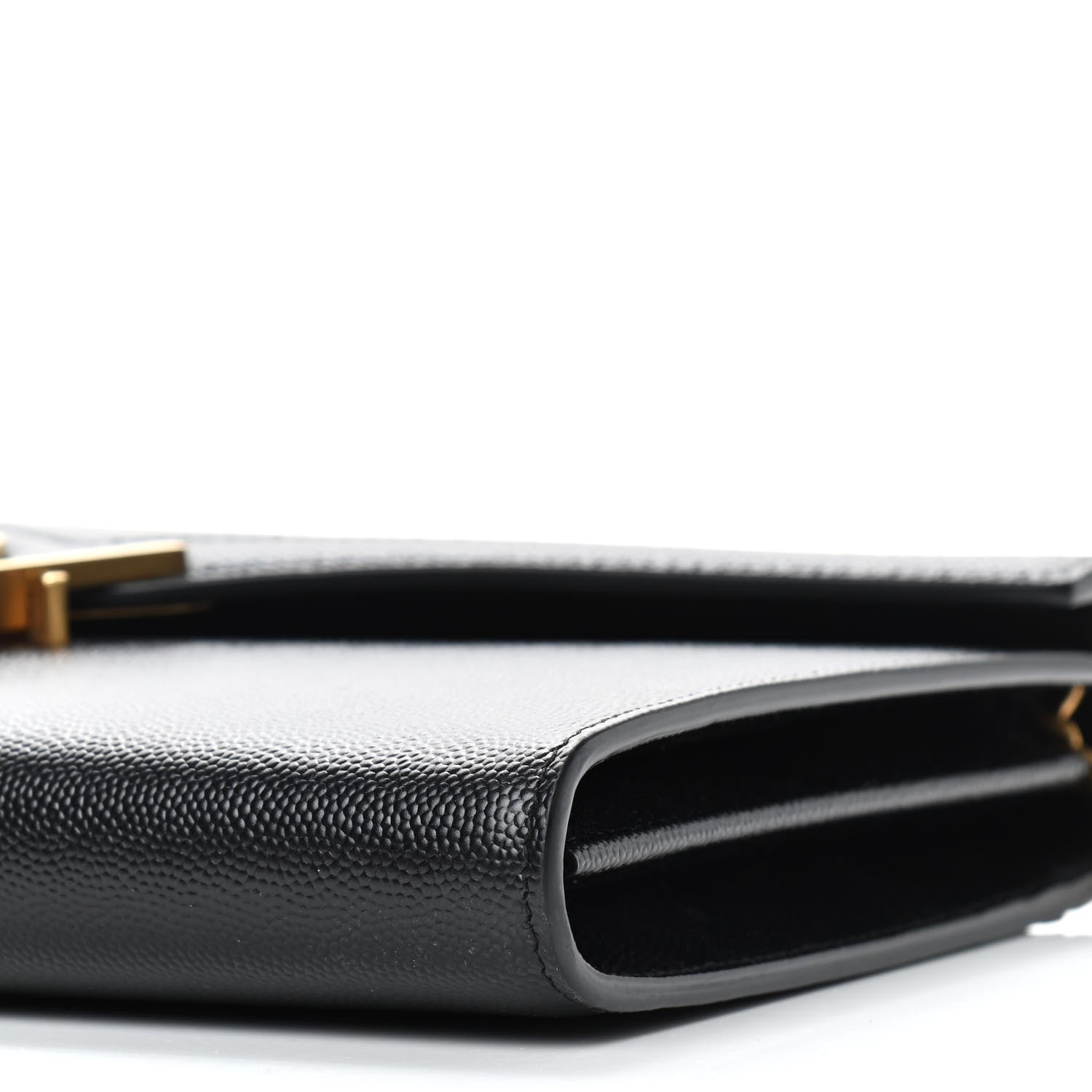 Saint Laurent Grain De Poudre Monogram Cassandra Chain Wallet Black 9 of 9