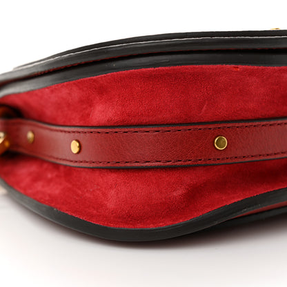 Chloe Calfskin Suede Small Nile Bracelet Bag Intense Red 9 of 12