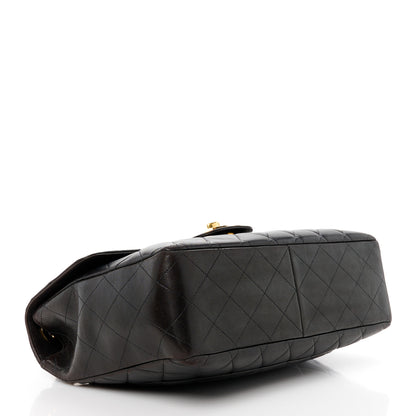 Chanel Lambskin Quilted XL Jumbo Single Flap Black 4 of 12