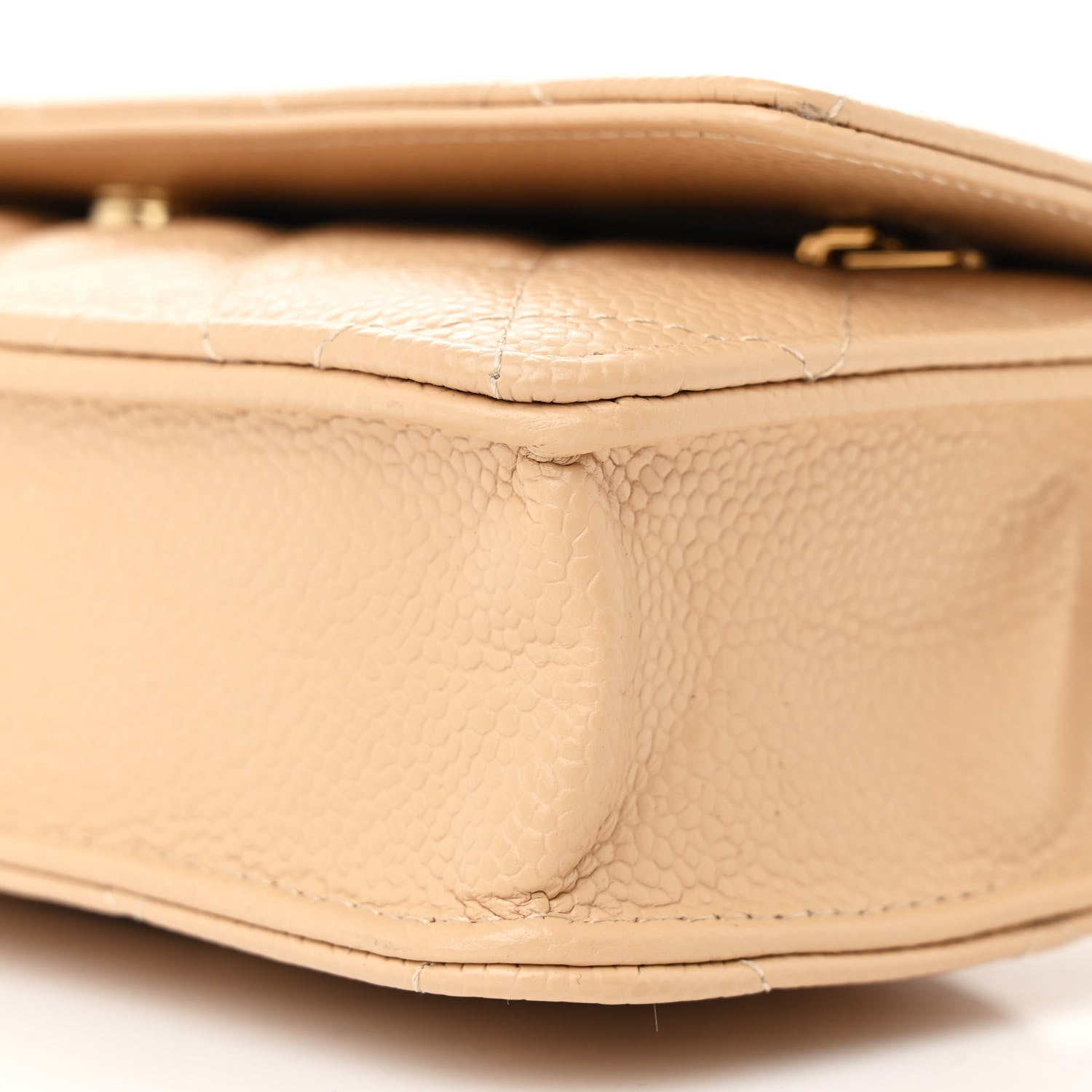 Chanel Caviar Quilted Wallet on Chain WOC Beige 11 of 13