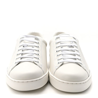 Gucci Calfskin Interlocking G Perforated Mens Ace Sneakers 10 White Grey Sky 3 of 10