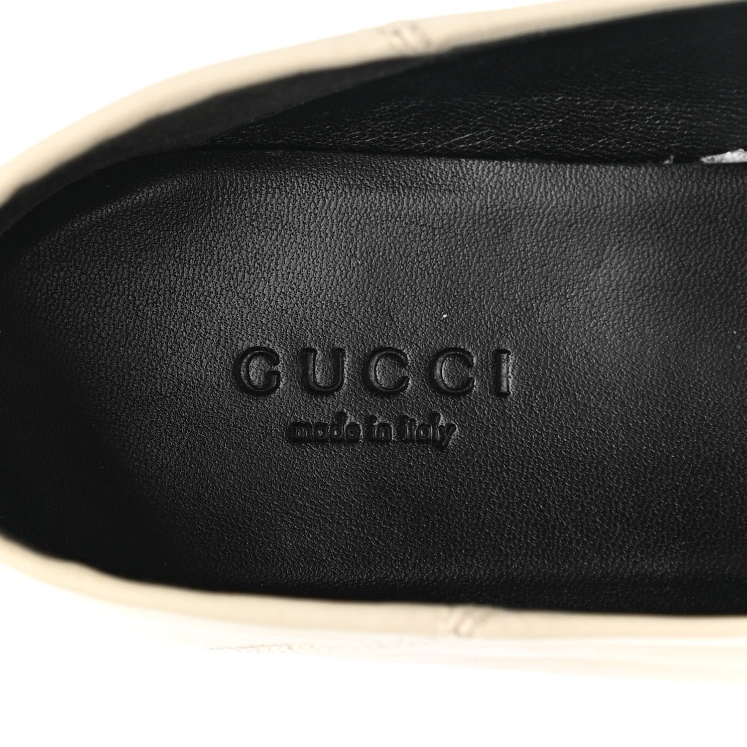 Gucci Lambskin Womens Brixton Horsebit Loafers 35.5 Mystic White 7 of 12
