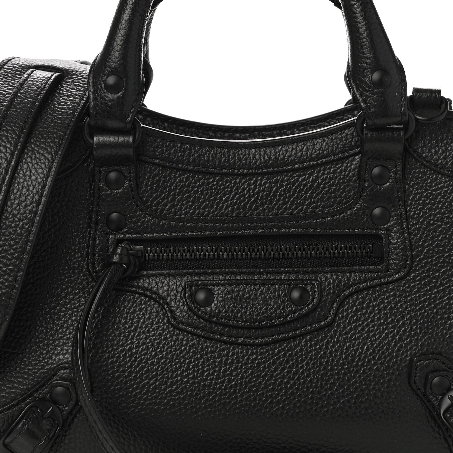 Balenciaga Grained Calfskin Neo Classic Black Hardware Mini City Black 7 of 10