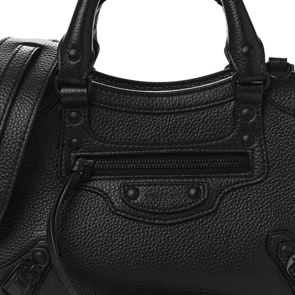 Balenciaga Grained Calfskin Neo Classic Black Hardware Mini City Black 7 of 10