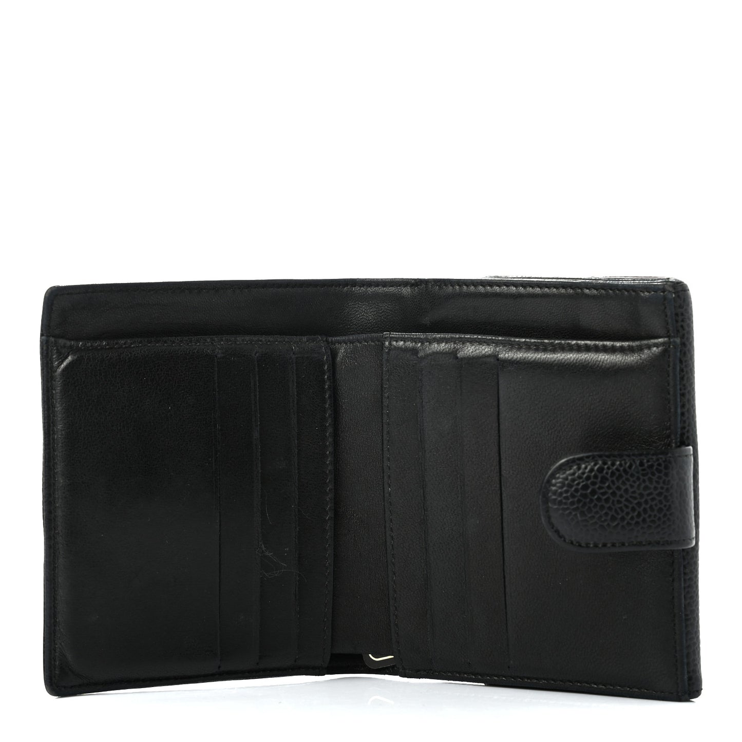 Caviar Timeless CC Compact French Wallet Black