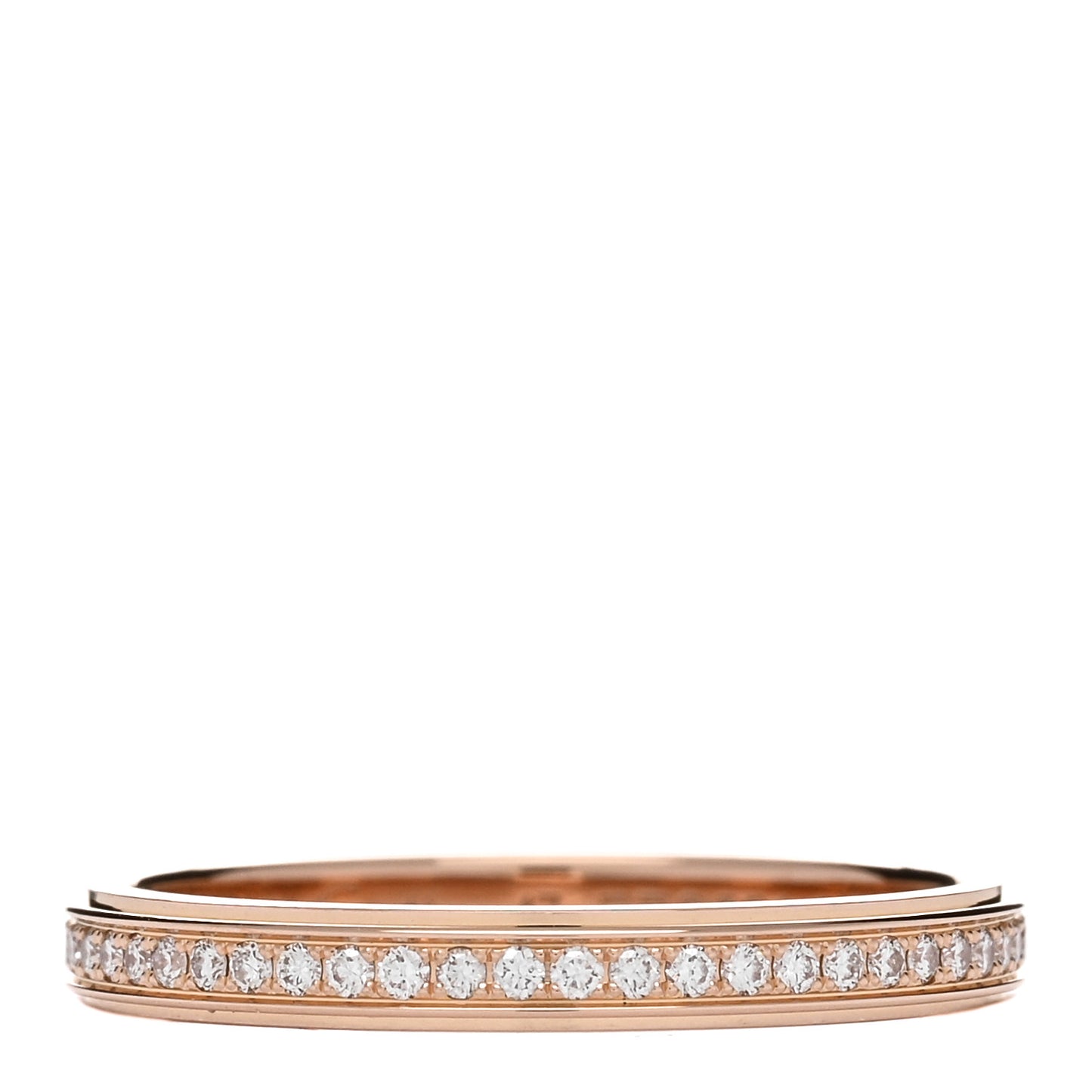 18K Pink Gold Diamond 2.3mm D'Amour Wedding Band Ring 47 4