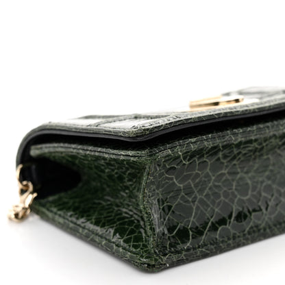 Christian Dior Ceramic Effect Deerskin Baby Diorama Flap Bag Green 8 of 9