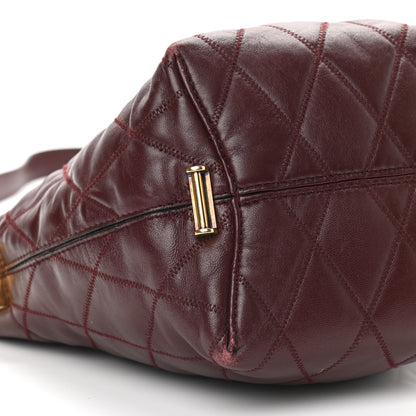 Givenchy Lambskin Quilted Mini GV Bucket Bag Aubergine 5 of 8