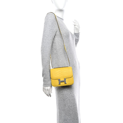 Hermes Matte Alligator Constance 18 Mimosa 2 of 10