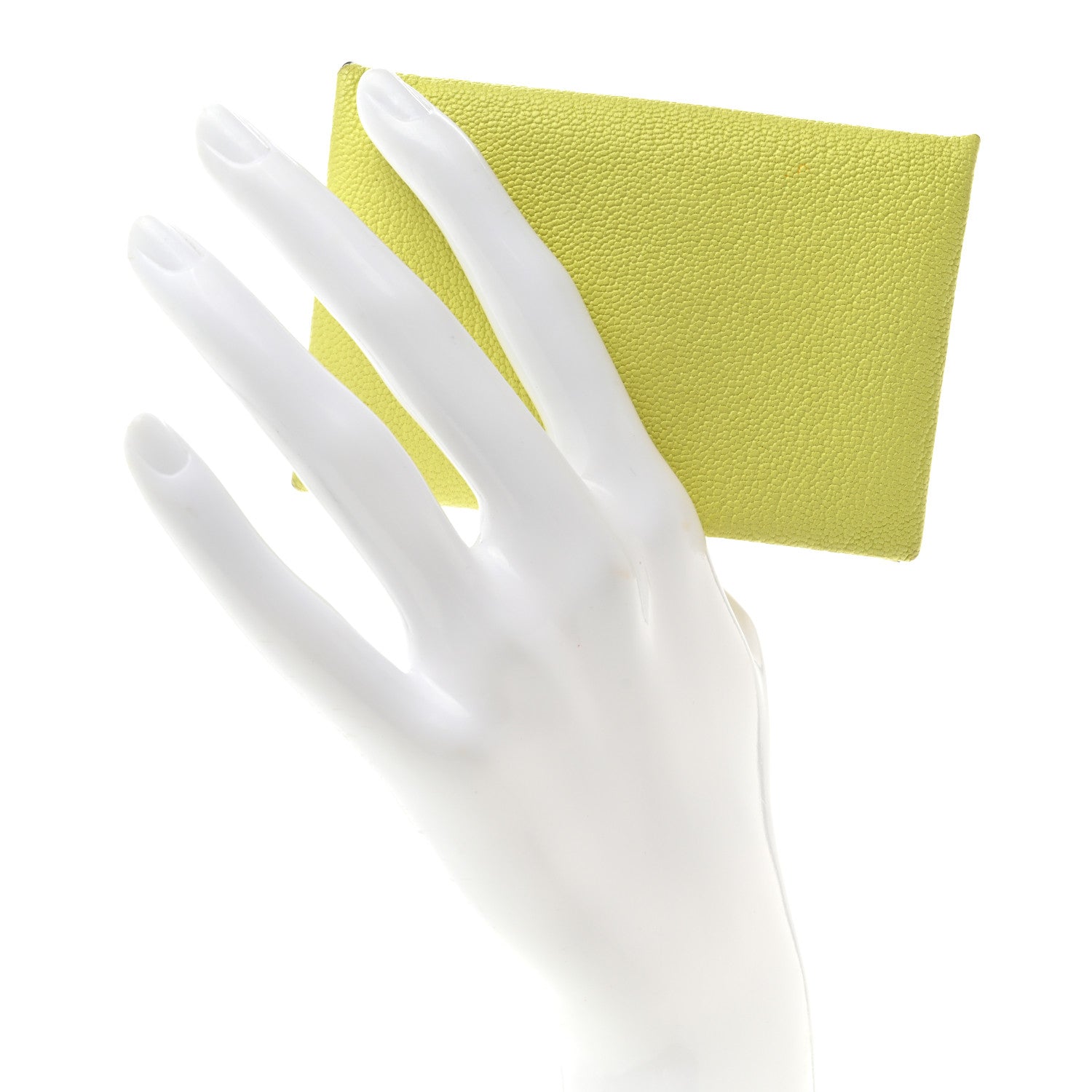 Hermes Chevre Mysore Verso Calvi Card Case Jaune Bourgeon Nata 2 of 8