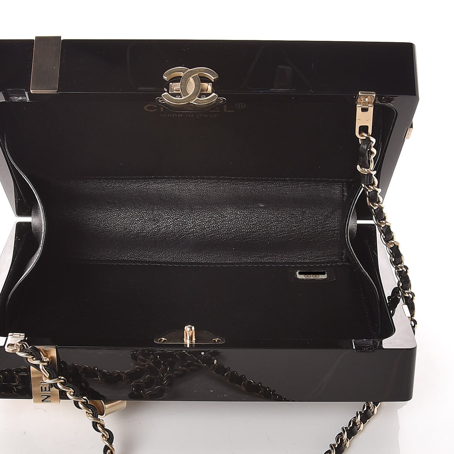 Plexiglass Gift Box Clutch Black