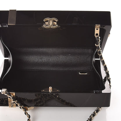 Chanel Plexiglass Gift Box Clutch Black 5 of 9