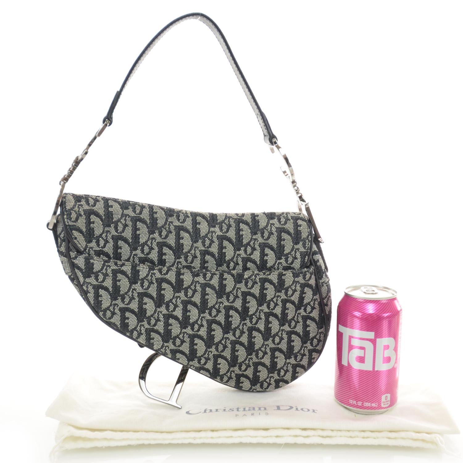 Christian Dior Monogram Saddle Bag Black 2 of 7