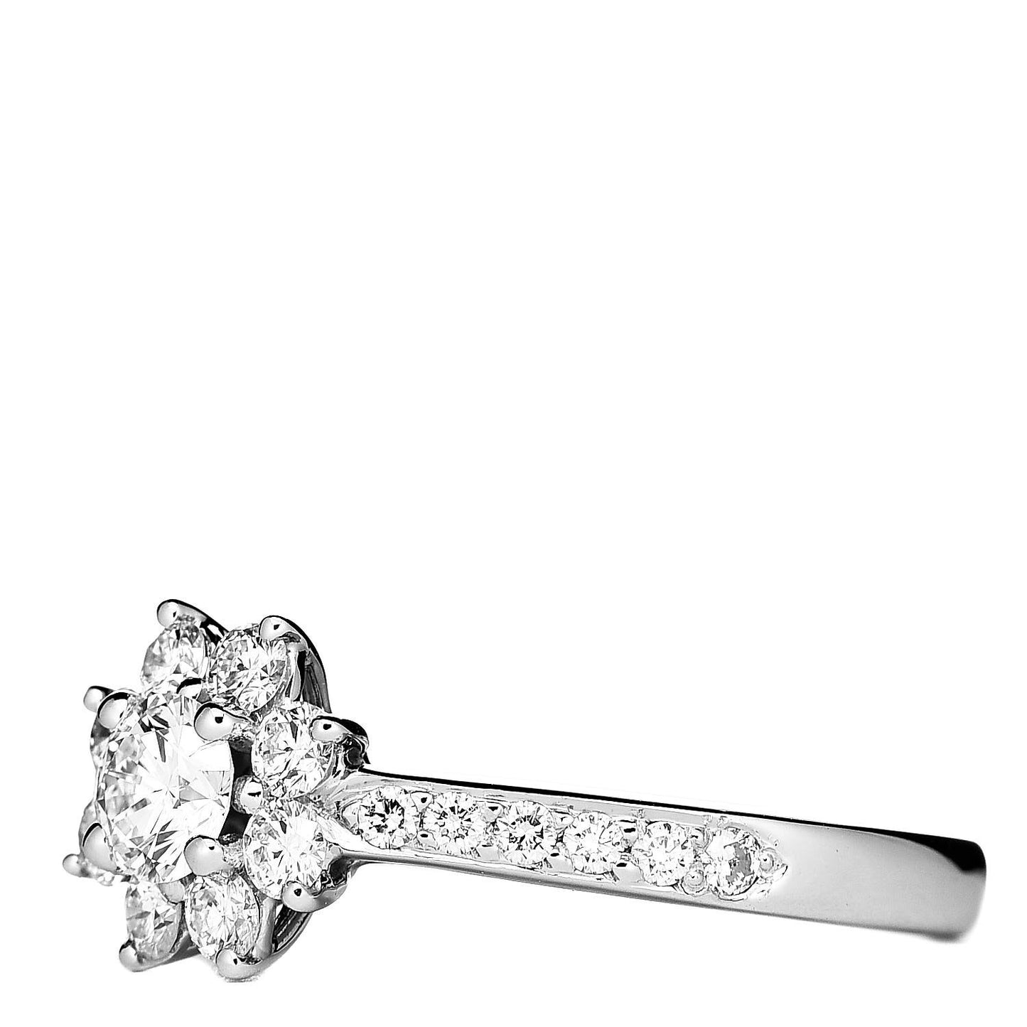 Platinum Diamond Flora Ring 48 4.5