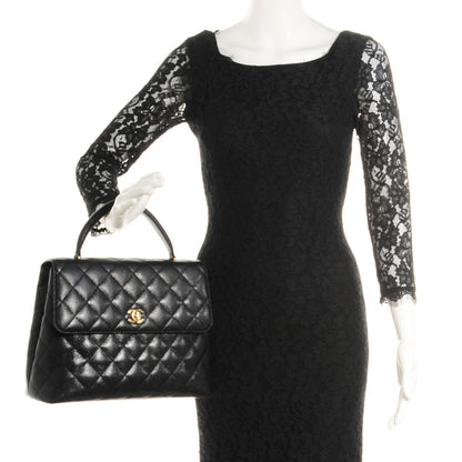 Chanel Caviar Quilted Jumbo Kelly Flap Black 2 of 10