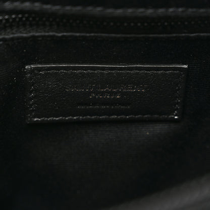 Saint Laurent Calfskin Y Quilted Monogram Monochrome Medium Loulou Chain Satchel Black 7 of 11