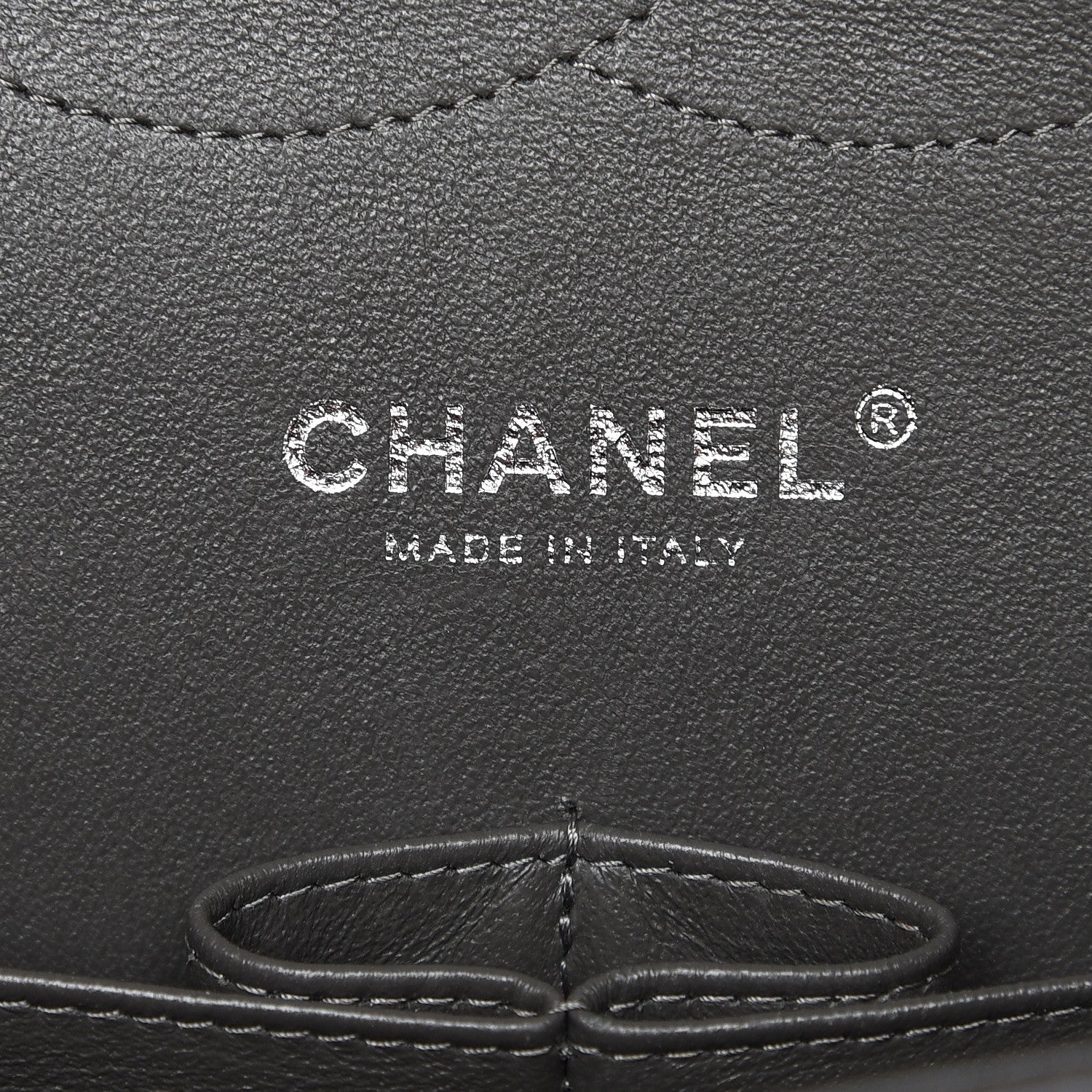 Chanel Lambskin Quilted Jumbo Double Flap Dark Grey 7 of 10