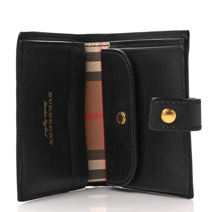 Burberry Canvas Vintage Check Coin Purse Wallet Black 4 of 7