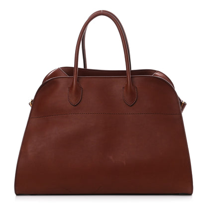 The Row Polished Saddle Calfskin Soft Margaux 15 New Burgundy 1 of 12