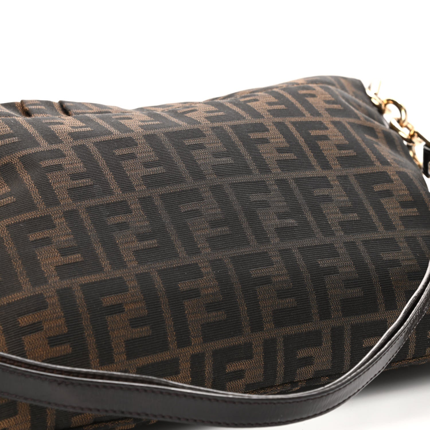 Fendi Zucca Patent Large Mia Shoulder Flap Tobacco 7 of 10