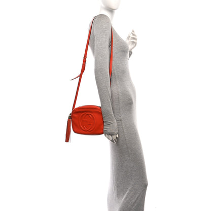 Gucci Pebbled Calfskin Small Soho Disco Bag Sun Orange 2 of 16