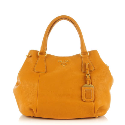 Prada Vitello Daino Tote Ocra 1 of 10