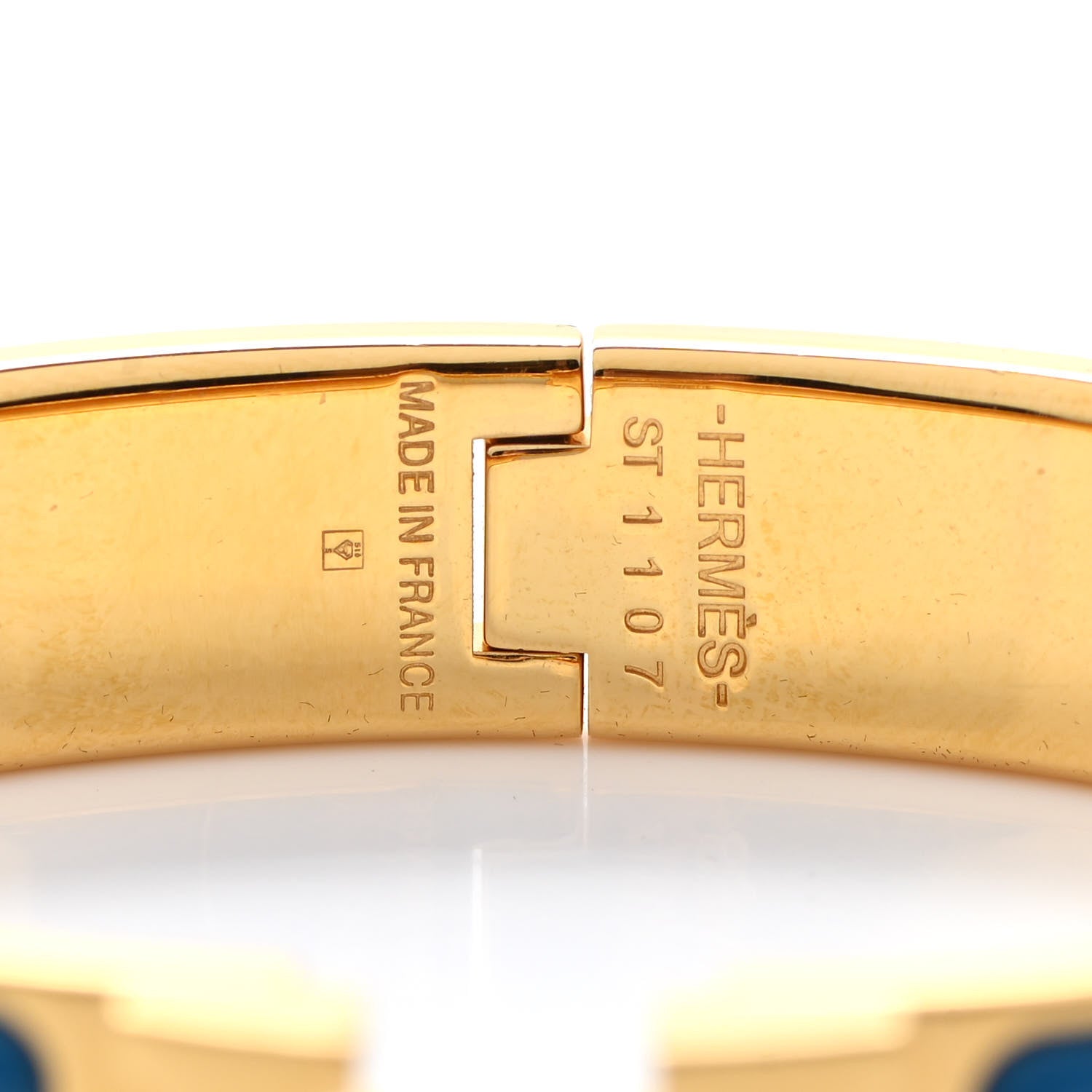Hermes Enamel Narrow Clic Clac H Bracelet PM Bleu Jodhpur 4 of 5