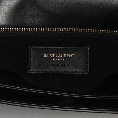 Saint Laurent Smooth Calfskin Medium Classic Monogram Universite Bag Black 6 of 9