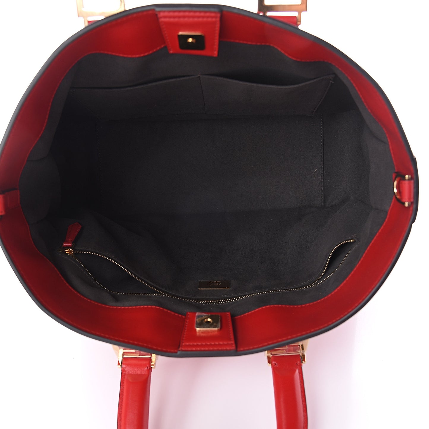 Vitello Glacier Medium FF Tote Rosso Cardinale