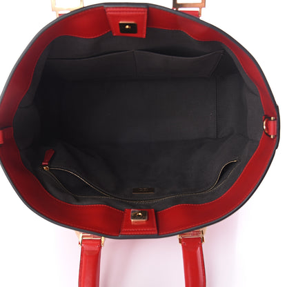 Fendi Vitello Glacier Medium FF Tote Rosso Cardinale 4 of 8