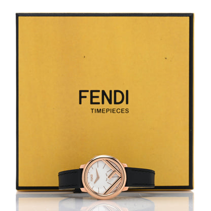 Fendi Stainless Steel Calfskin 28mm Run Away Quartz Watch Black 5 of 5