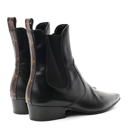 Louis Vuitton Calfskin Pointed Flat Boots 37 Black 4 of 11