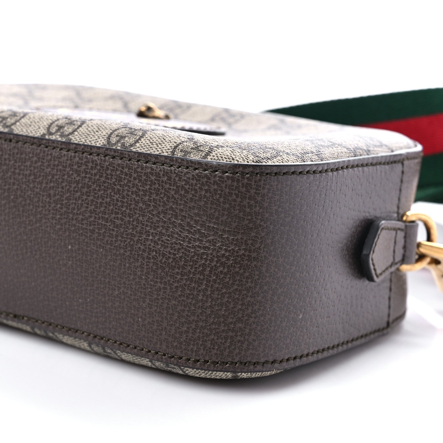 Gucci GG Supreme Monogram Web Neo Vintage Shoulder Bag Beige New Acero Crop 9 of 10