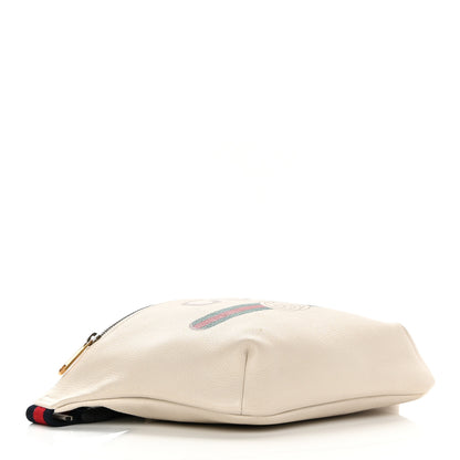 Gucci Grained Calfskin Logo Belt Bag White 4 of 13