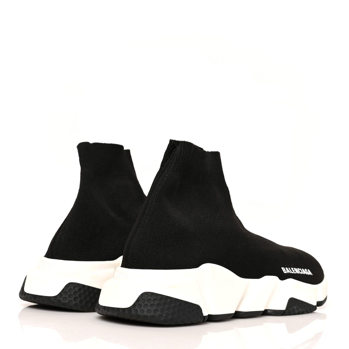 Neoprene Knit Womens Speed Sneakers 38 Black White