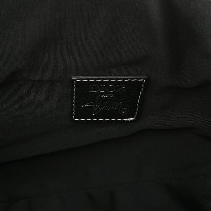 Christian Dior X SHAWN STUSSY Grained Calfskin Bee Saddle Bag Black 6 of 9